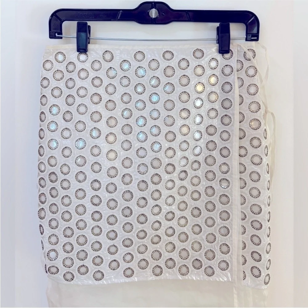 New TORY BURCH  Mirror Embellished Double Layer Wrap Skirt